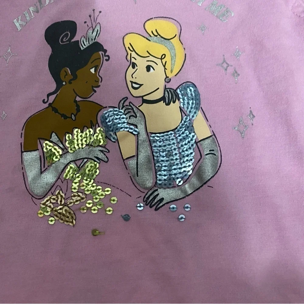 Disney Tiana Princess Shirt Dress Bundle Sz 5 Kids Girls Minnie Mouse Sequin